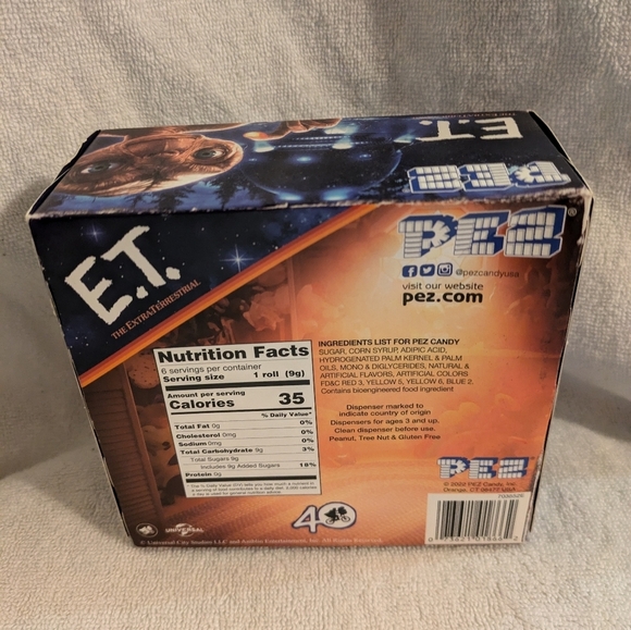 PEZ E.T. Candy Dispenser Set 40 Anniversary Nwot - Picture 5 of 11
